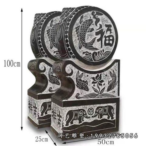 小区抱鼓石景观石雕