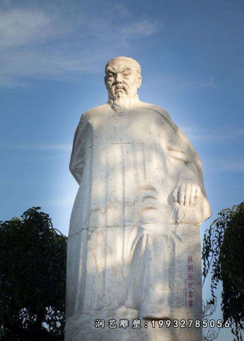 校园大理石林则徐雕塑