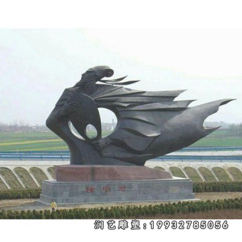 户外诸葛亮人物石雕