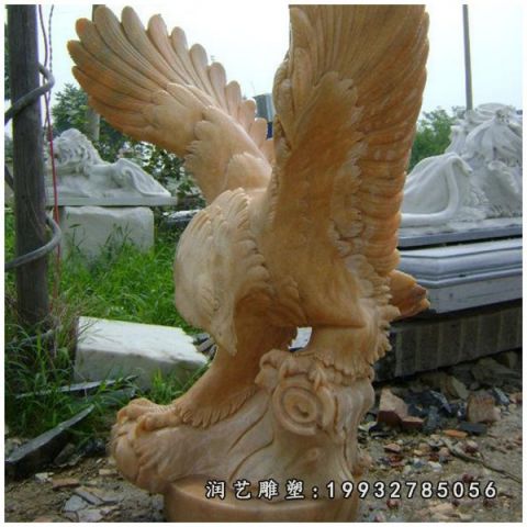 企业晚霞红老鹰雕塑