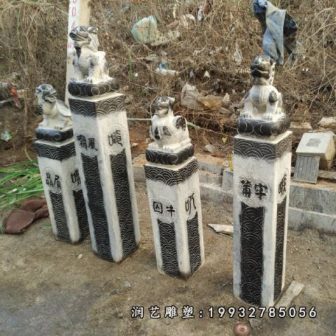 企业大理石拴马桩雕塑