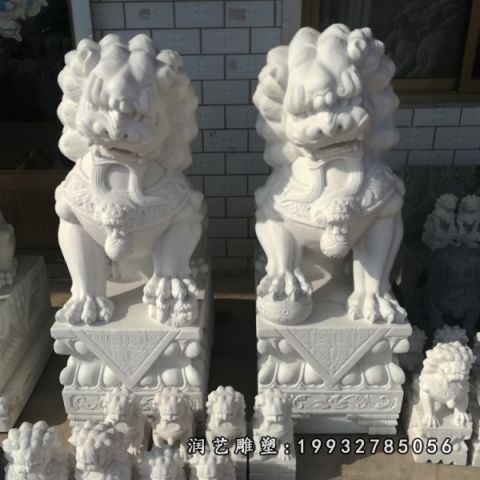 广场狮子动物石雕
