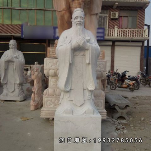 小区孔子人物石雕