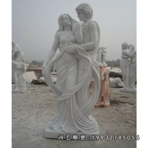 公园情侣人物石雕