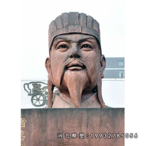 公园诸葛亮人物石雕