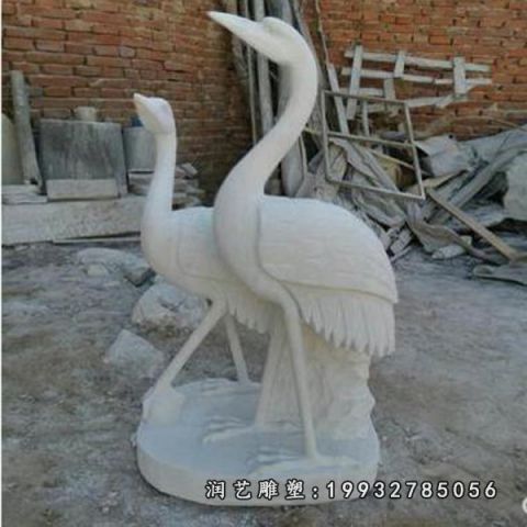 企业仙鹤动物石雕