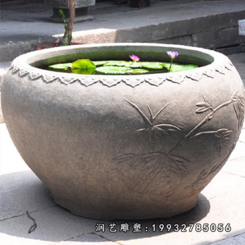 酒店鱼缸景观石雕