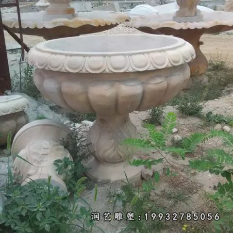 小区花盆景观石雕