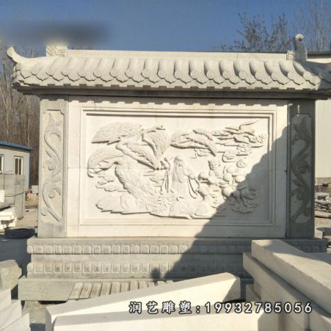 草坪大理石影壁雕塑
