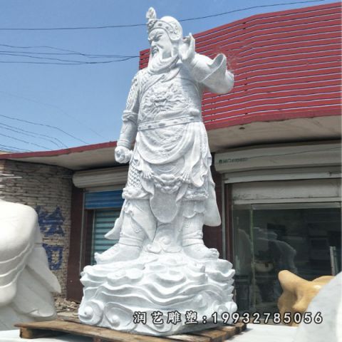 汉白玉关公名人雕塑