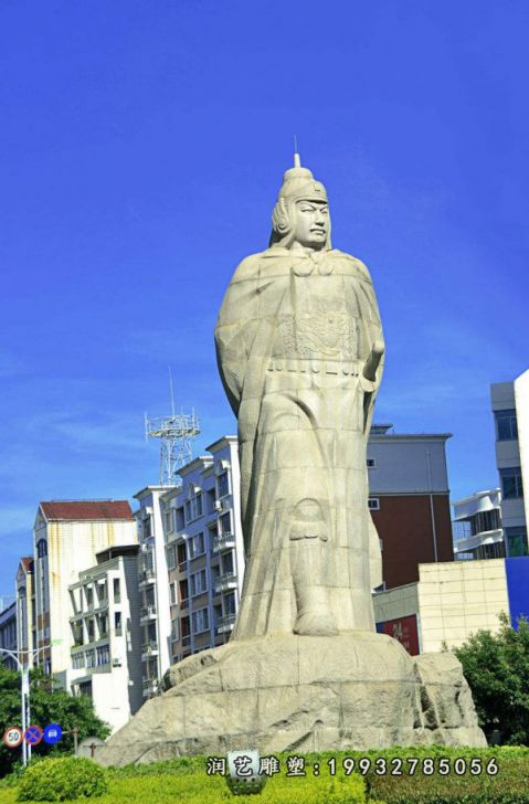 街道大理石郑成功雕塑