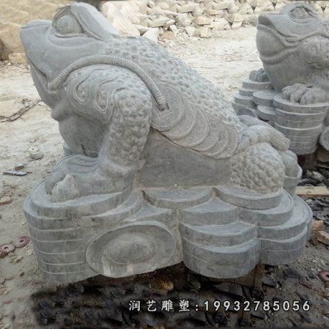 城市大理石金蟾雕塑