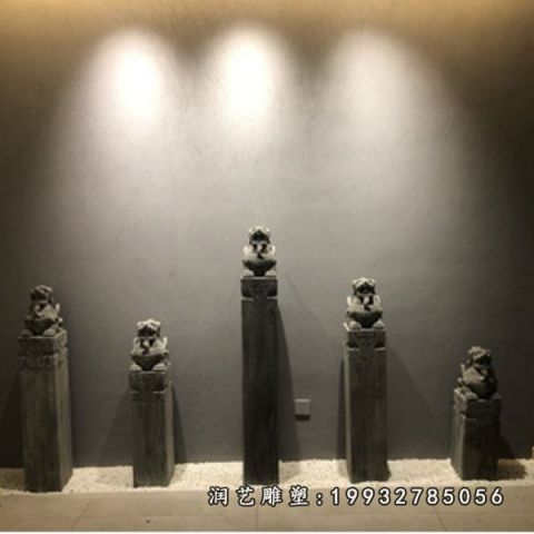 城市大理石拴马桩景观雕塑