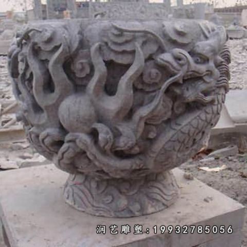 企业大理石水缸雕塑