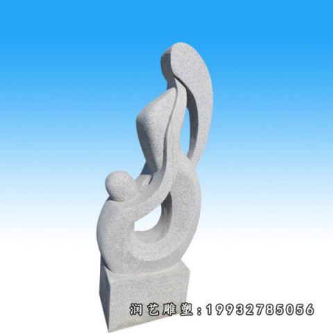 广场大理石母子雕塑