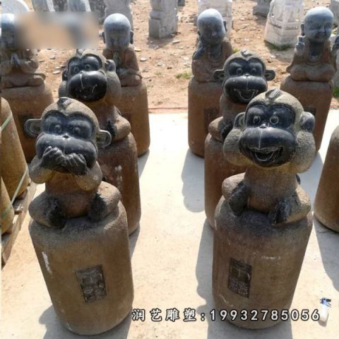 园林猴子动物石雕