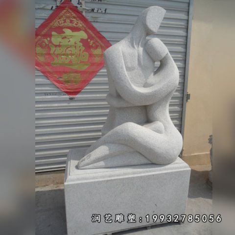 公园大理石情侣人物雕塑