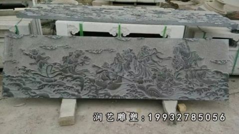 石浮雕八仙过海雕塑