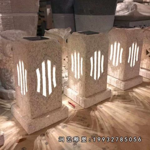 小区石灯景观雕塑