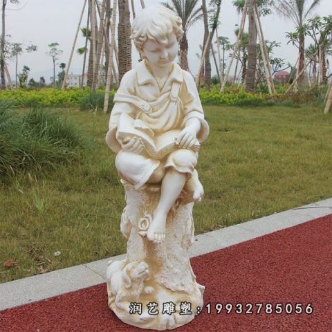 草坪儿童人物石雕
