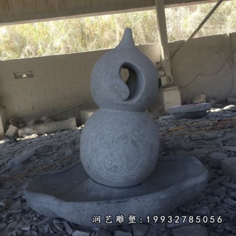 景区大理石葫芦景观雕塑