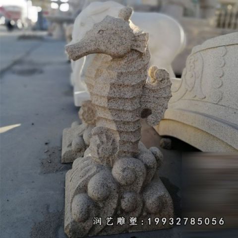企业大理石海马雕塑
