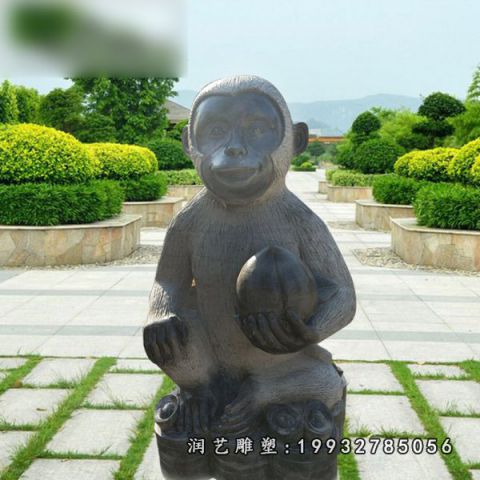 城市大理石猴子动物雕塑