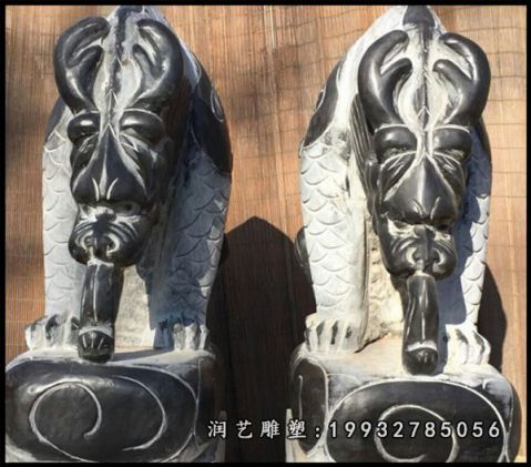 城市大理石吸水兽雕塑
