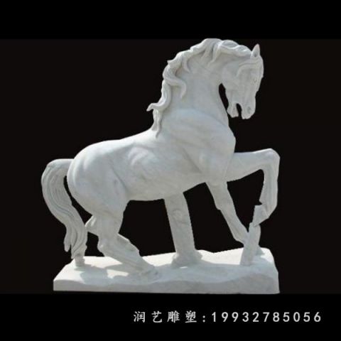 城市大理石马动物雕塑