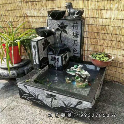 广场大理石流水盆雕塑