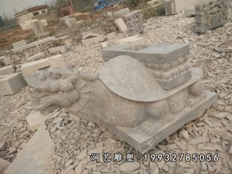 草坪大理石龙龟雕塑