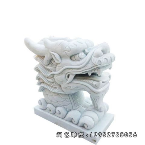 广场大理石龙动物雕塑