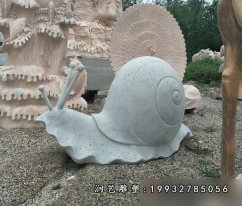 街道大理石蜗牛雕塑