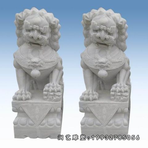 企业大理石狮子雕塑
