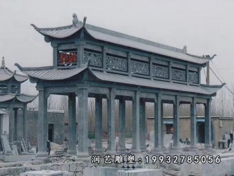 小区大理石长廊景观雕塑