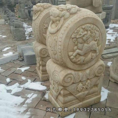 酒店大理石抱鼓石景观雕塑
