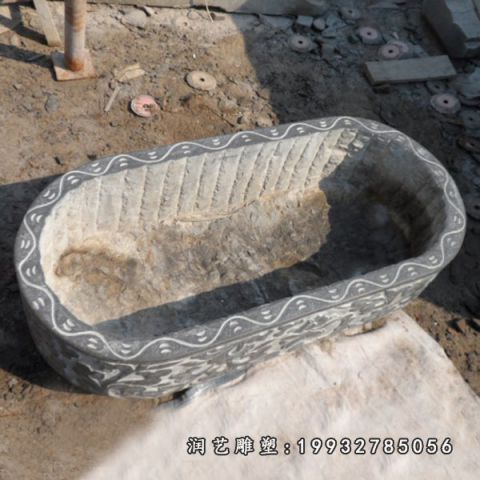 小区大理石水缸景观雕塑