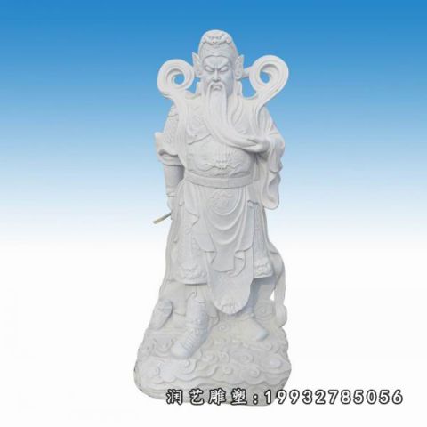 酒店大理石关公雕塑