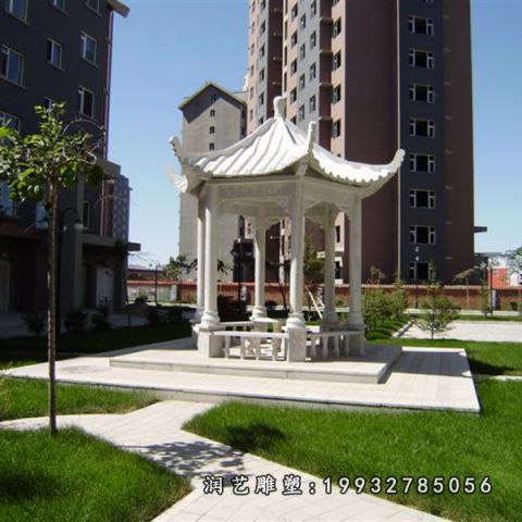 大理石小区凉亭雕塑