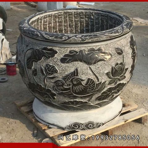 广场大理石水缸雕塑