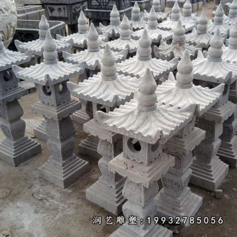 小区大理石灯雕塑
