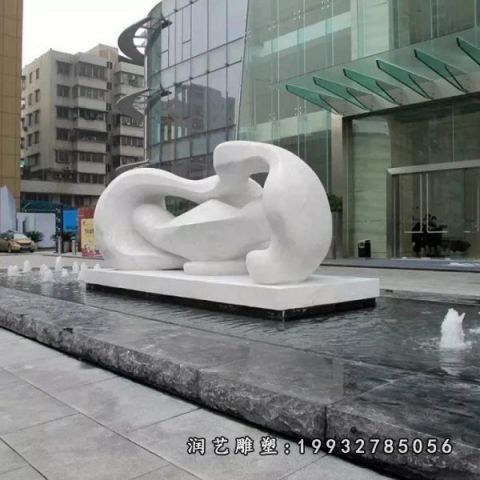 街道大理石抽象人物雕塑