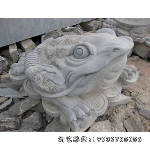 大理石金蟾动物雕塑