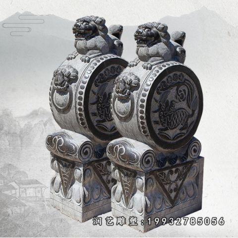 街道大理石抱鼓石雕塑