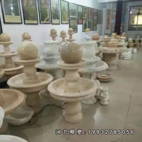 企业大理石风水球雕塑