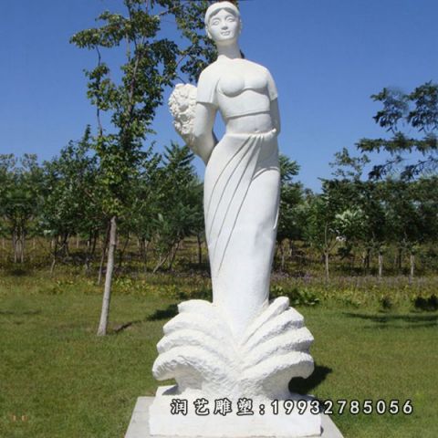 公园古代人物石雕