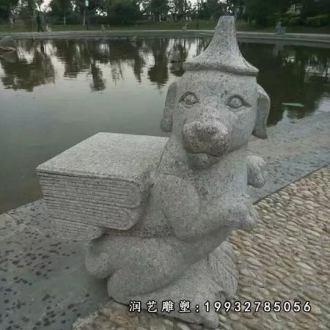 大理石狗雕塑