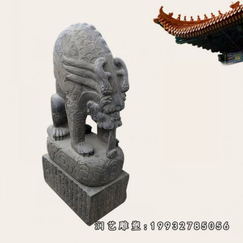 大理石动物吸水兽雕塑