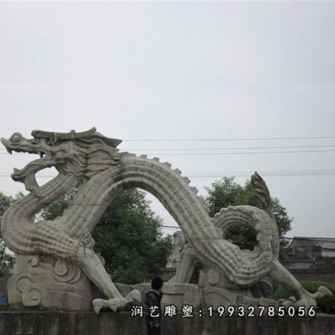 城市大理石龙雕塑