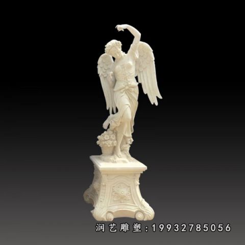 广场天使人物石雕